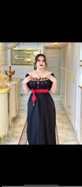 Robe Kabyle Moderne Style Bardot (Épaules Dénudées)