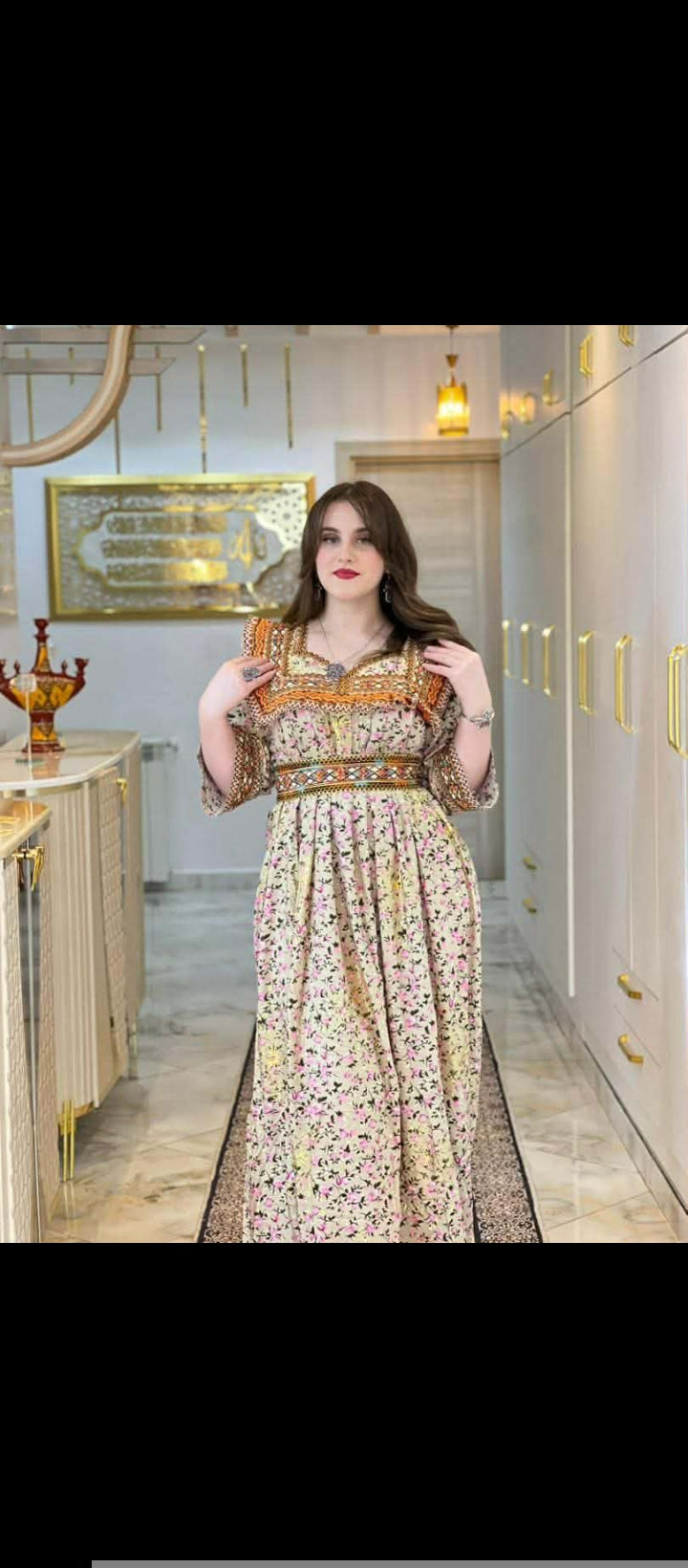 Robe Kabyle Moderne Fleurie